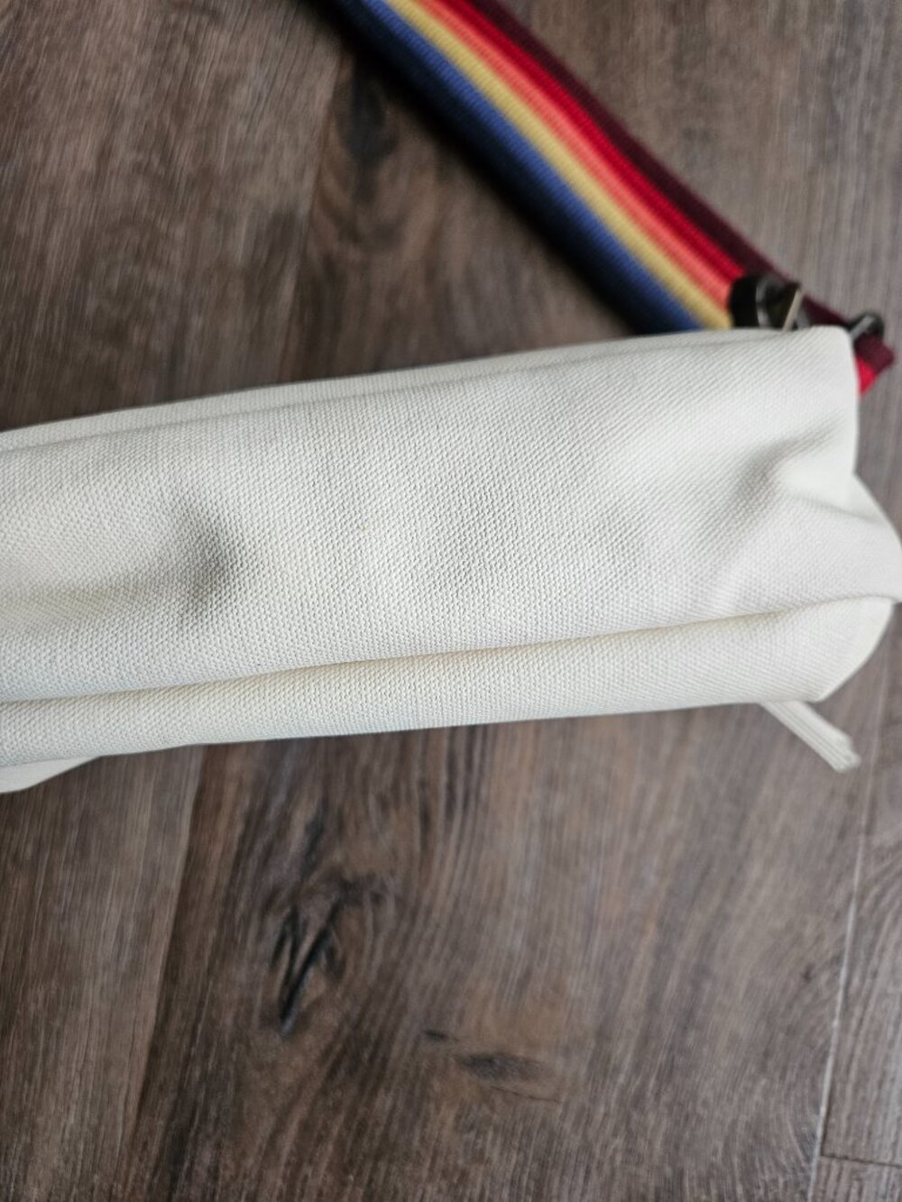 Marine Layer crossbody belt sling bag fanny pack cream waxed cotton canvas exter - Picture 5 of 6